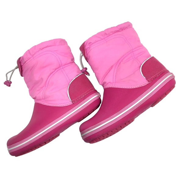 Crocs Kids' Crocband LodgePoint Pull-On Boot Pink J3 - Picture 17 of 17